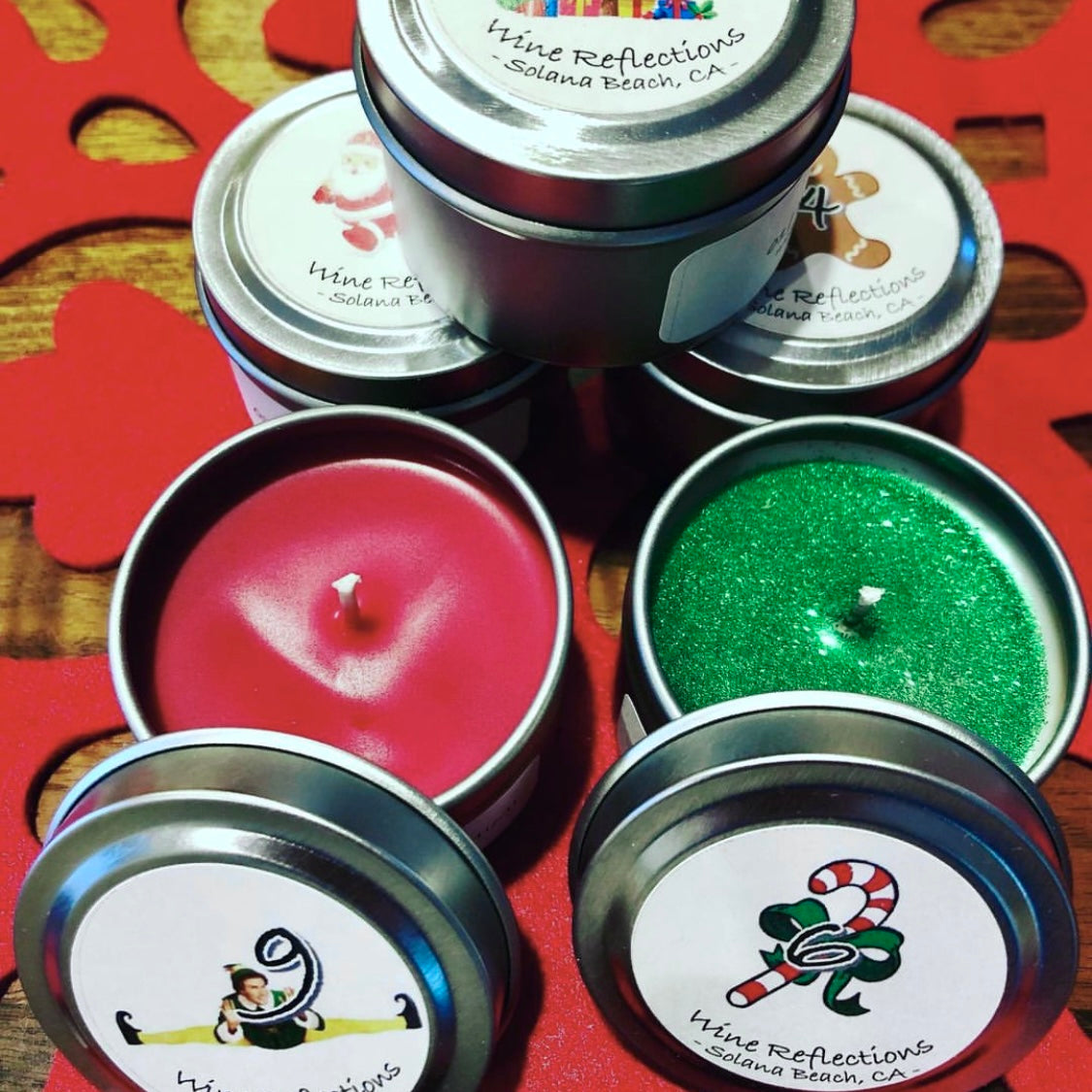 Christmas candle surprise colors