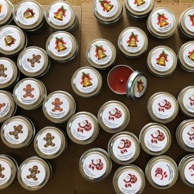 Christmas candles in production